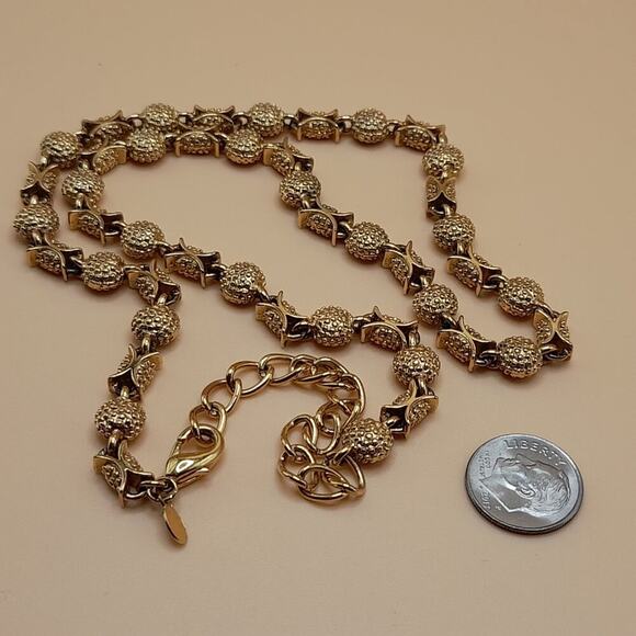 Vintage Premier Designs Gold Plated Necklace, Brutalist Design, 21 Inches - Picture 11 of 11